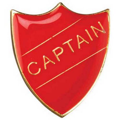 Picture of School Shield Badge (Captain) Red