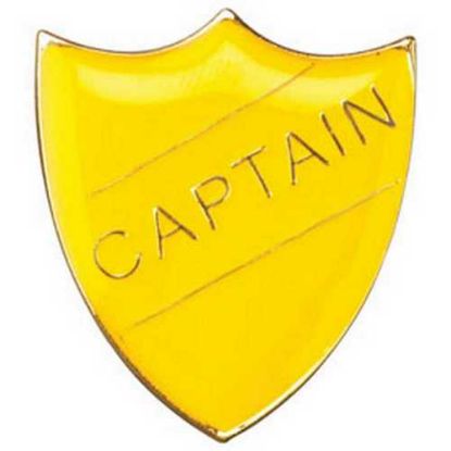 Picture of School Shield Badge (Captain) Yellow