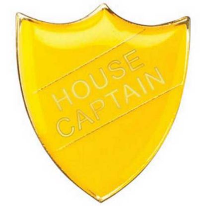 Picture of School Shield Badge (House Captain) Yellow