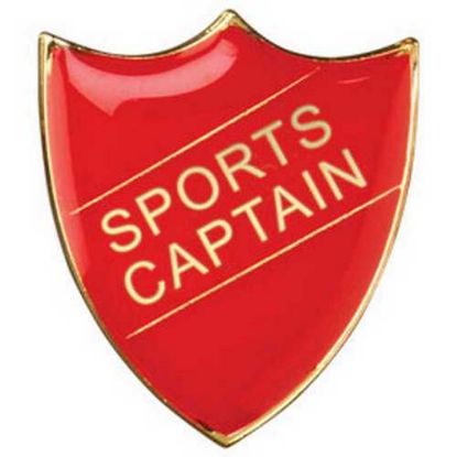 Picture of School Shield Badge (Sports Captain) Red