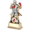 Picture of Brz|pew|red Male Boxing Figure With Star Backing With Plate (1in Centre) - 6in