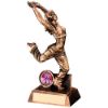 Picture of Brz|Gold Resin Street Dance Figure With Plate (1in Centre) Female - 7.5in