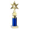 Picture of Gold|blue Dance|gym Star Figure Assembled On Marble - (1" Cen|3" Tube) 10in