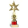 Picture of Gold|red Dance|gym Star Figure Assembled On Marble - (1" Cen|1" Tube) 8in