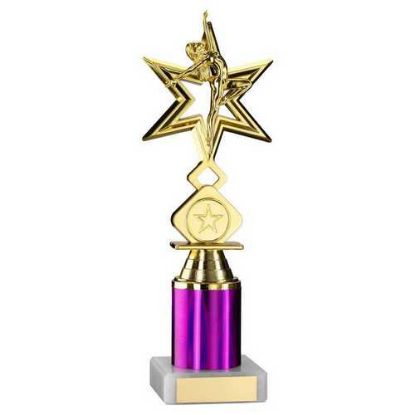 Picture of Gold~purple Dance~gym Star Figure Assembled On Marble