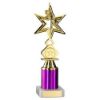 Picture of Gold|purple Dance|gym Star Figure Assembled On Marble - (1" Cen|2" Tube) 9in