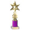 Picture of Gold|purple Dance|gym Star Figure Assembled On Marble - (1" Cen|2" Tube) 9in