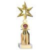 Picture of Gold Dance|gym Star Figure Assembled On Marble - (1" Cen|2" Tube) 9in