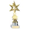 Picture of Gold|silver Dance|gym Star Figure Assembled On Marble - (1" Cen|1" Tube) 8in