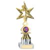 Picture of Gold|silver Dance|gym Star Figure Assembled On Marble - (1" Cen|1" Tube) 8in