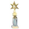 Picture of Gold|silver Dance|gym Star Figure Assembled On Marble - (1" Cen|3" Tube) 10in