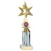 Picture of Gold|silver Dance|gym Star Figure Assembled On Marble - (1" Cen|3" Tube) 10in