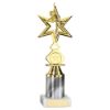Picture of Gold|white Dance|gym Star Figure Assembled On Marble - (1" Cen|2" Tube) 9in