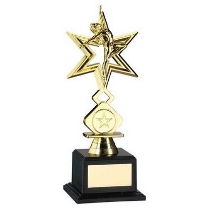 Picture of Gold Plastic Dance|gym Star Figure Assembled On Base (1in Cen) - 8.5in