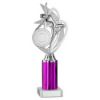 Picture of Silver|purple Dance|gym Figure Assembled On Marble - (2" Cen|3" Tube) 10in