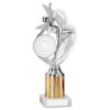 Picture of Silver|gold Dance|gym Figure Assembled On Marble - (2" Cen|2" Tube) 9in