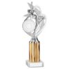 Picture of Silver|gold Dance|gym Figure Assembled On Marble - (2" Cen|3" Tube) 10in