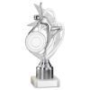 Picture of Silver|white Dance|gym Figure Assembled On Marble - (2" Cen|1" Tube) 8in