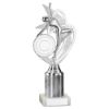 Picture of Silver|white Dance|gym Figure Assembled On Marble - (2" Cen|2" Tube) 9in