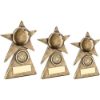 Picture of Brz|gold Ten Pin Star On Pyramid Base With Plate (1in Centre) - 4in