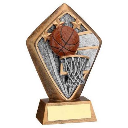 Picture of Brz~gold Diamond Holder With Basketball Disc With Plate