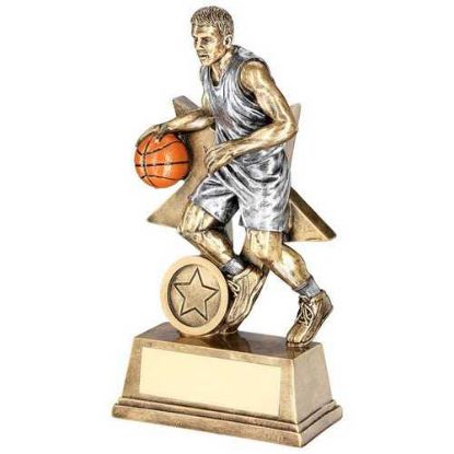 Picture of Brz~pew~orange Male Basketball Figure With Star Back With Plate (1in Cen)