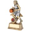 Picture of Brz|pew|orange Female Basketball Figure With Star Back With Plate (1in Cen) - 7"