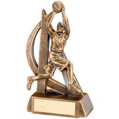 Picture of Brz~gold Female Basketball Geo Figure With Plate