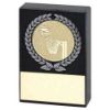 Picture of Black Marble With Silver|gold Wreath, Netball Insert And Plate - 2.5x1.75in