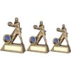 Picture of Brz|gold Female Netball Mini Figure With Plate (1in Centre) - 4in