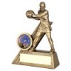 Picture of Brz|gold Female Netball Mini Figure With Plate (1in Centre) - 4in