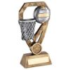 Picture of Brz|pew|gold Netball With Net On Diamond With Plate (1in Centre) - 7in
