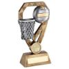 Picture of Brz|pew|gold Netball With Net On Diamond With Plate (1in Centre) - 7in