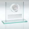 Picture of Jade|silver Glass With Netball Insert And Plate - 3.25in