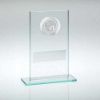 Picture of Jade|silver Glass With Netball Insert And Plate - 5.5in