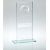 Picture of Jade|silver Glass With Netball Insert And Plate - 7.25in