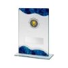 Picture of Jade|blue|silv Glass Rectangle With Silver Trim Trophy (2in Centre) - 6.5in