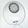 Picture of Jade Glass Round Plaque With Silv|blk Trim Trophy - (2in Centre) 5.75in