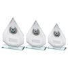 Picture of Jade|silver Diamond Glass With Silv|blk Trim Trophy (1in Centre) - 6.5in