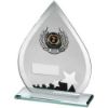 Picture of Jade|blk|silv Glass Teardrop Plaque With Silv|blk Trim Trophy (1in Cen) - 8in