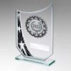 Picture of Jade|blk|silv Glass Star Plaque With Silv|blk Trim Trophy - (1in Cen) - 7.25in
