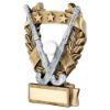 Picture of Brz|pew|white|gold Hockey 3 Star Wreath Award With Plate - 7.5in