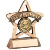 Picture of Brz|gold Resin Achievement Mini Star With Plate (1in Centre) - 4.25in