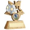 Picture of Brz|pew|gold Multi Star Football With Plate   (1in Centre) - 3.5in