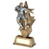 Picture of Brz|pew|gold Male Football Figure On Star Backdrop With Plate (1in Centre) - 6"