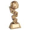 Picture of Brz|gold Football On Zig Zag Star Ribbon With Plate (1in Centre) - 6in