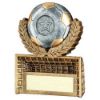 Picture of Brz|pew|gold Mini Football Wreath On Net With Plate (1in Centre) - 4.75in