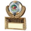 Picture of Brz|pew|gold Mini Football Wreath On Net With Plate (1in Centre) - 4.75in