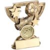 Picture of Brz|gold Football Mini Cup With Plate (1in Centre) - 4.25in