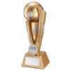 Picture of Gold|silver Football Column With Plate (1in Centre) - 10in